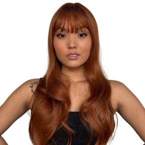 Premium Fiber Hair with Natural Red Bangs - Grace