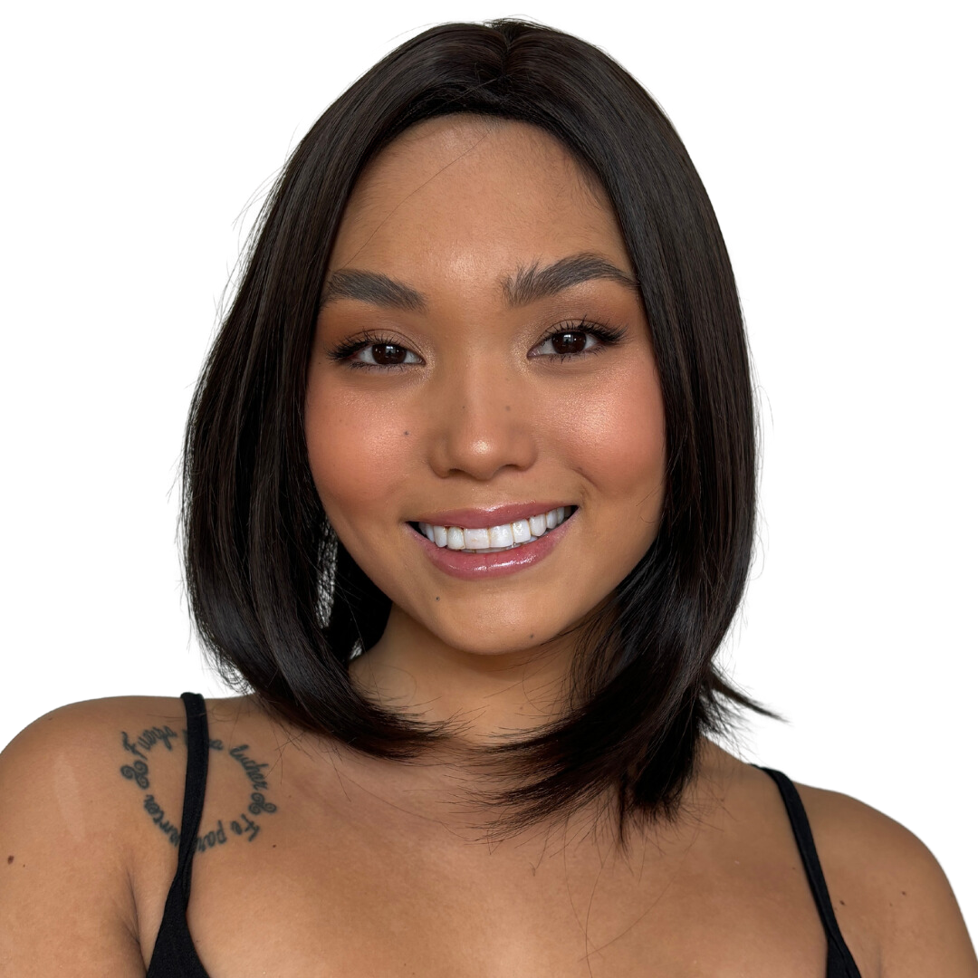 Short Straight Dark Brown Black Hair for Women - Bianca