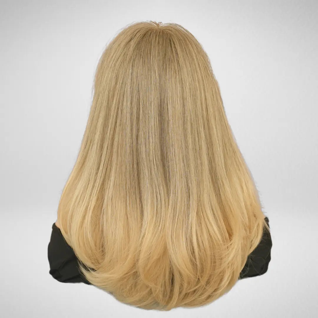 Medium and Dark Blonde Synthetic Hair with Bangs - Luna