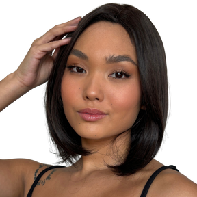 Short Straight Dark Brown Black Hair for Women - Bianca