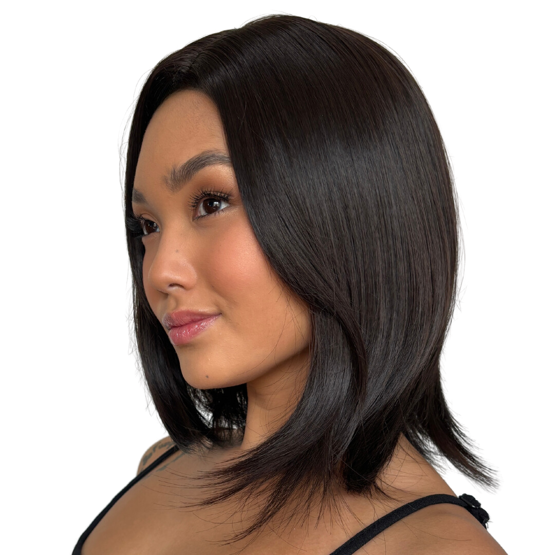 Short Straight Dark Brown Black Hair for Women - Bianca