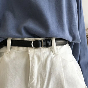 Black Minimalist Sophisticated Belt - Simple